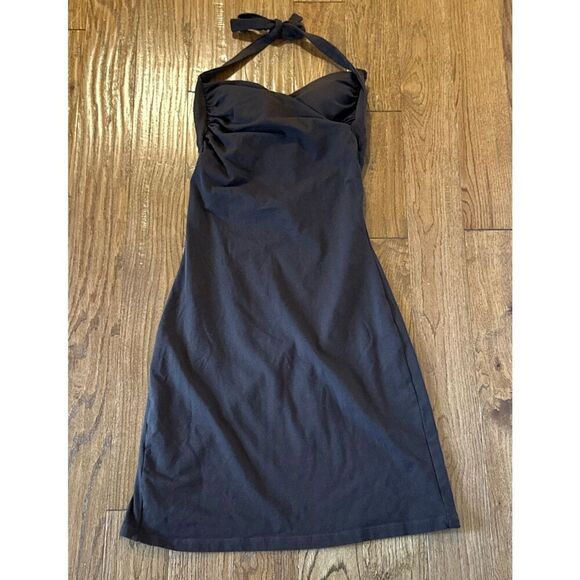 Victoria’s Secret Y2K ipex BROWN halter dress built in bra size 38c - Picture 3 of 10